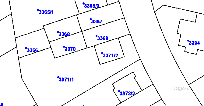 Parcela st. 3371/2 v KÚ Dejvice, Katastrální mapa