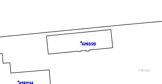 Parcela st. 4292/20 v KÚ Dejvice, Katastrální mapa