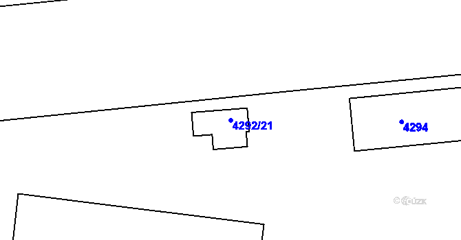 Parcela st. 4292/21 v KÚ Dejvice, Katastrální mapa