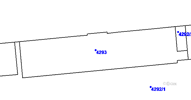 Parcela st. 4293 v KÚ Dejvice, Katastrální mapa