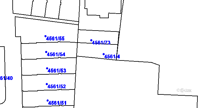 Parcela st. 4561/4 v KÚ Dejvice, Katastrální mapa