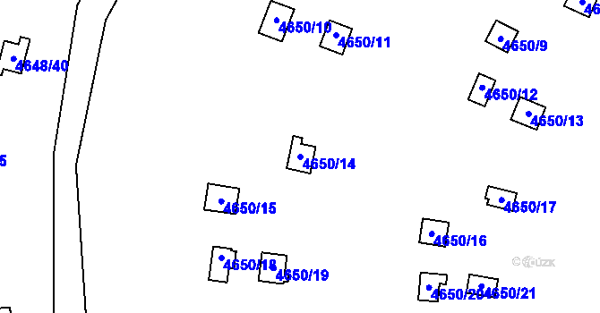Parcela st. 4650/14 v KÚ Dejvice, Katastrální mapa