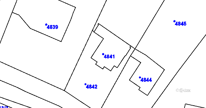 Parcela st. 4841 v KÚ Dejvice, Katastrální mapa