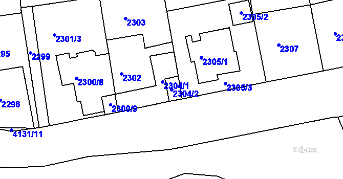 Parcela st. 2304/2 v KÚ Dejvice, Katastrální mapa