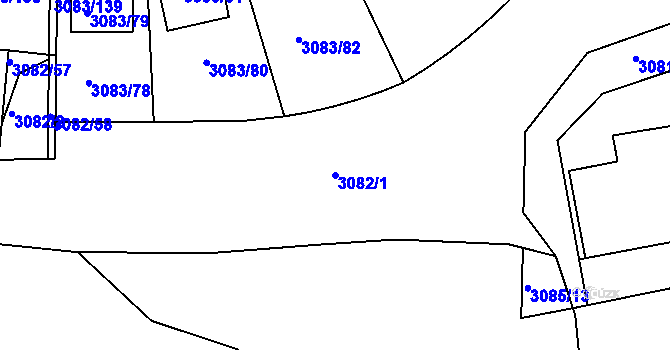Parcela st. 3082/1 v KÚ Dejvice, Katastrální mapa