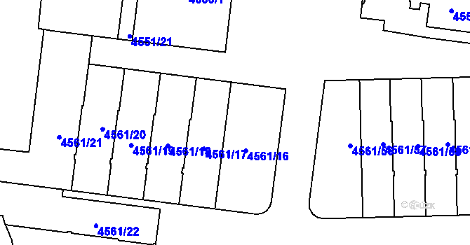 Parcela st. 4551/15 v KÚ Dejvice, Katastrální mapa