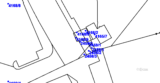 Parcela st. 2459/2 v KÚ Dejvice, Katastrální mapa