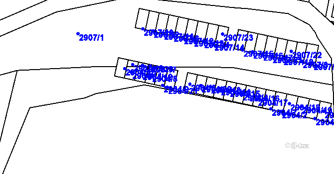 Parcela st. 2904/21 v KÚ Dejvice, Katastrální mapa