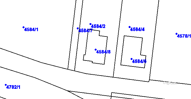Parcela st. 4584/8 v KÚ Dejvice, Katastrální mapa