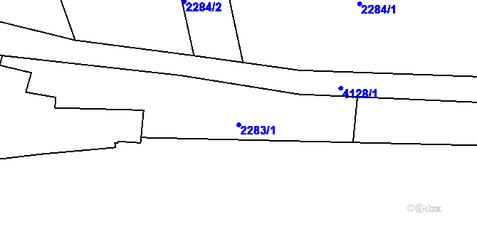 Parcela st. 2283/1 v KÚ Dejvice, Katastrální mapa