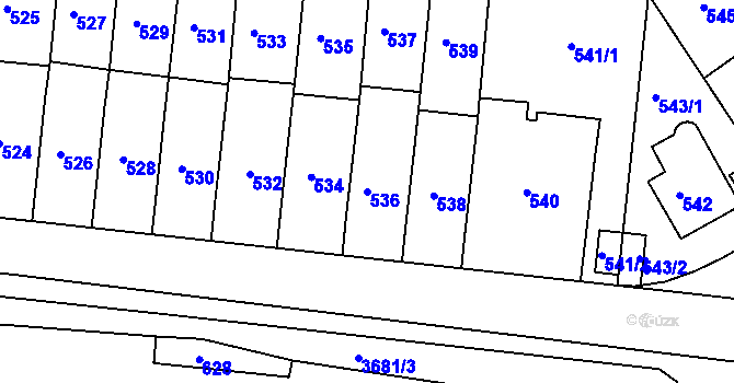 Parcela st. 536 v KÚ Střešovice, Katastrální mapa
