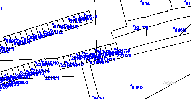 Parcela st. 611/15 v KÚ Střešovice, Katastrální mapa