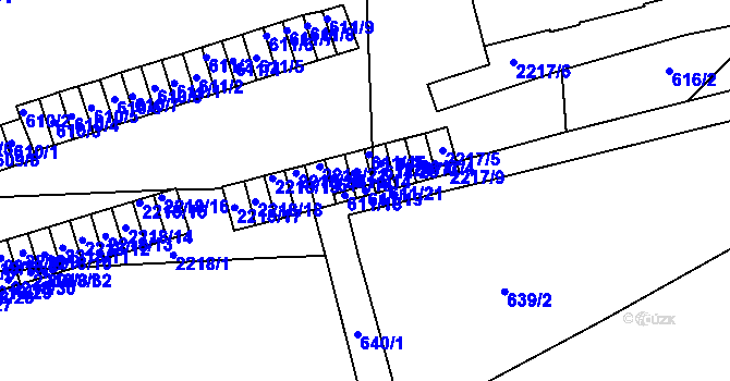 Parcela st. 611/19 v KÚ Střešovice, Katastrální mapa