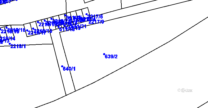 Parcela st. 639/2 v KÚ Střešovice, Katastrální mapa