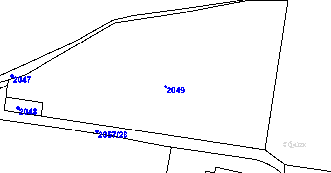 Parcela st. 2049 v KÚ Střešovice, Katastrální mapa