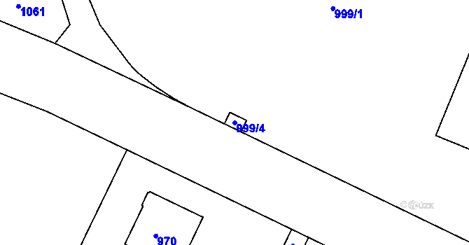 Parcela st. 999/4 v KÚ Střešovice, Katastrální mapa