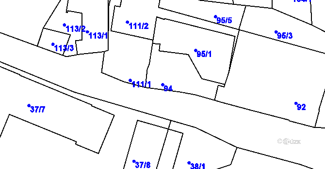 Parcela st. 94 v KÚ Veleslavín, Katastrální mapa