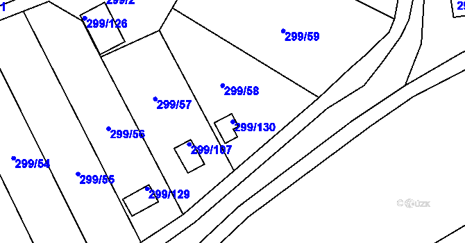 Parcela st. 299/130 v KÚ Veleslavín, Katastrální mapa