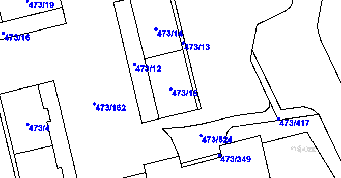 Parcela st. 473/15 v KÚ Veleslavín, Katastrální mapa