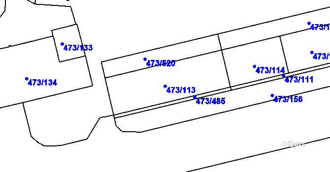 Parcela st. 473/113 v KÚ Veleslavín, Katastrální mapa