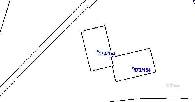Parcela st. 473/153 v KÚ Veleslavín, Katastrální mapa