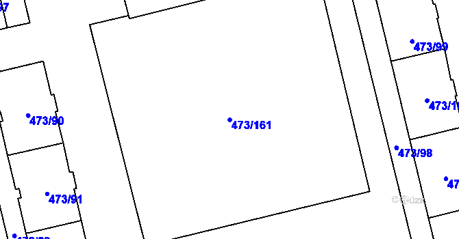 Parcela st. 473/161 v KÚ Veleslavín, Katastrální mapa