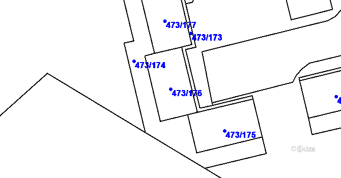 Parcela st. 473/176 v KÚ Veleslavín, Katastrální mapa