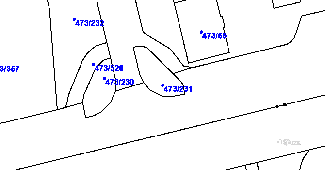 Parcela st. 473/231 v KÚ Veleslavín, Katastrální mapa