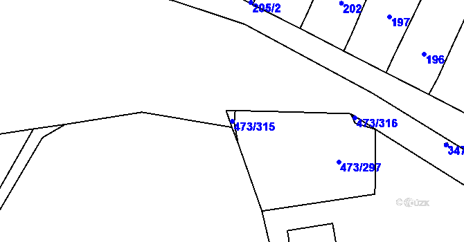 Parcela st. 473/315 v KÚ Veleslavín, Katastrální mapa