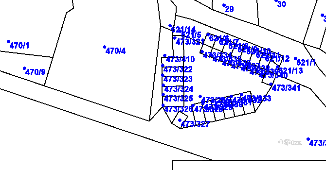 Parcela st. 473/324 v KÚ Veleslavín, Katastrální mapa