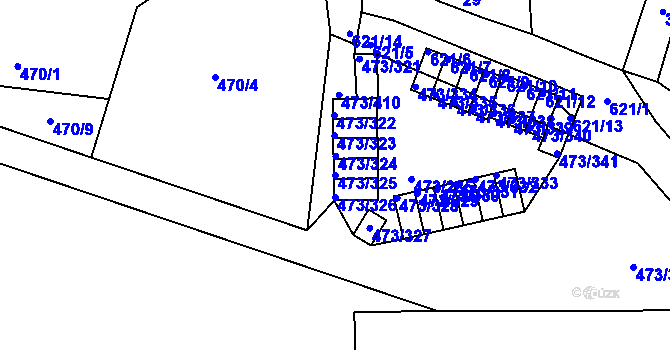 Parcela st. 473/325 v KÚ Veleslavín, Katastrální mapa