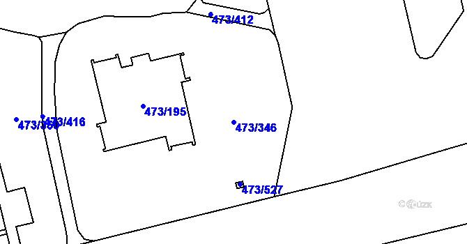 Parcela st. 473/346 v KÚ Veleslavín, Katastrální mapa
