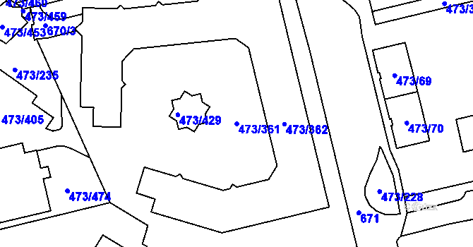 Parcela st. 473/361 v KÚ Veleslavín, Katastrální mapa