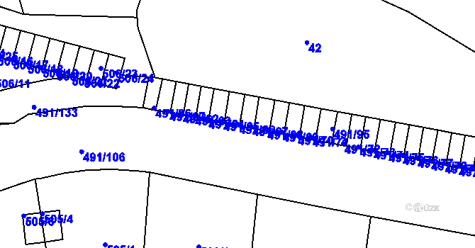 Parcela st. 491/66 v KÚ Veleslavín, Katastrální mapa