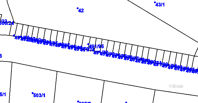 Parcela st. 491/73 v KÚ Veleslavín, Katastrální mapa