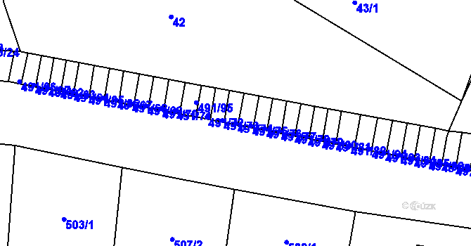 Parcela st. 491/74 v KÚ Veleslavín, Katastrální mapa