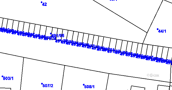 Parcela st. 491/78 v KÚ Veleslavín, Katastrální mapa