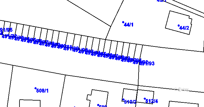 Parcela st. 491/87 v KÚ Veleslavín, Katastrální mapa