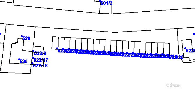 Parcela st. 522/30 v KÚ Veleslavín, Katastrální mapa