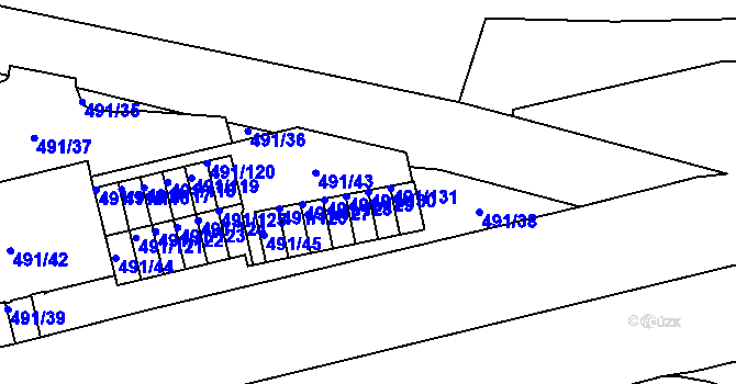 Parcela st. 491/130 v KÚ Veleslavín, Katastrální mapa