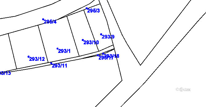 Parcela st. 293/18 v KÚ Veleslavín, Katastrální mapa