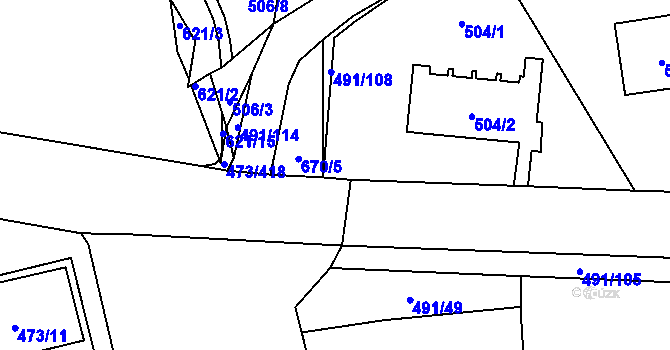 Parcela st. 491/135 v KÚ Veleslavín, Katastrální mapa