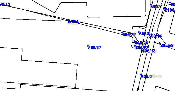 Parcela st. 566/17 v KÚ Veleslavín, Katastrální mapa