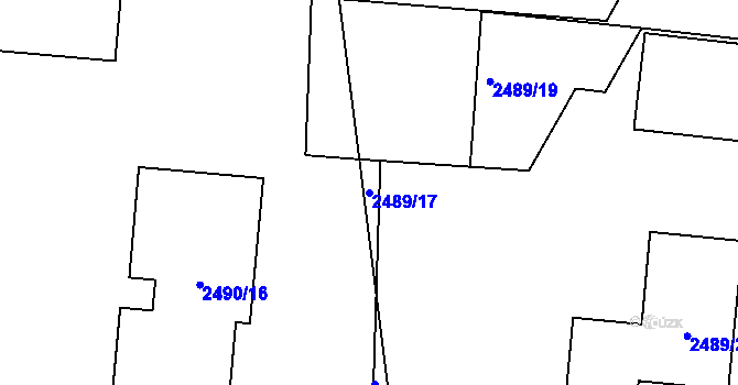 Parcela st. 2489/17 v KÚ Břevnov, Katastrální mapa