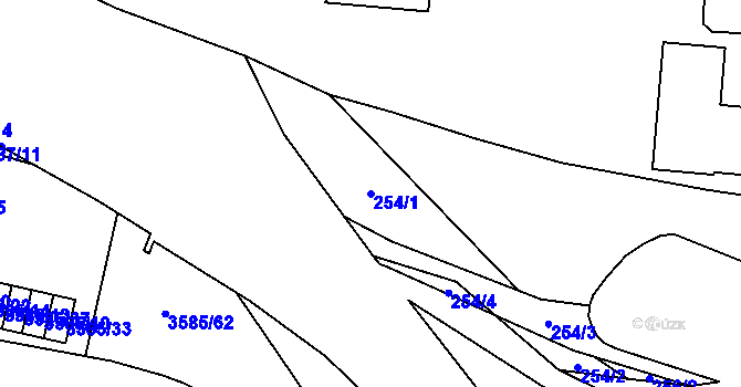Parcela st. 254/1 v KÚ Břevnov, Katastrální mapa