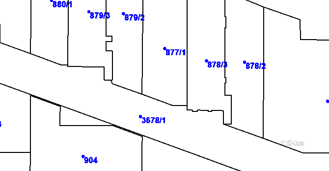 Parcela st. 878/1 v KÚ Břevnov, Katastrální mapa