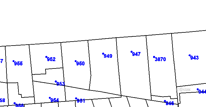 Parcela st. 949 v KÚ Břevnov, Katastrální mapa