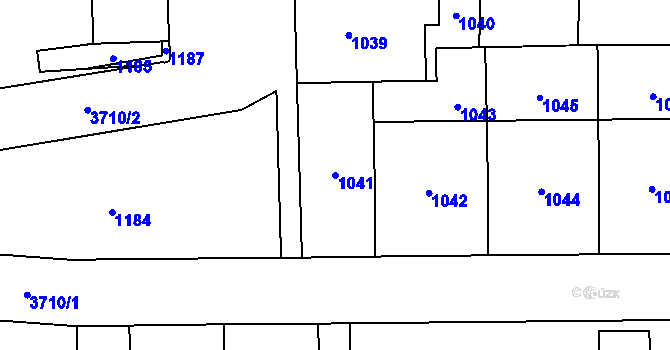 Parcela st. 1041 v KÚ Břevnov, Katastrální mapa