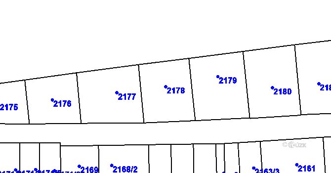 Parcela st. 2178 v KÚ Břevnov, Katastrální mapa