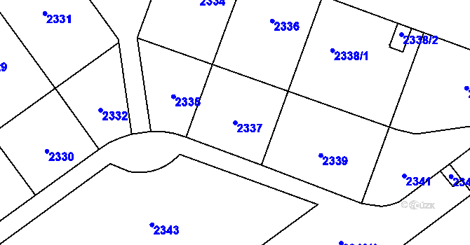 Parcela st. 2337 v KÚ Břevnov, Katastrální mapa